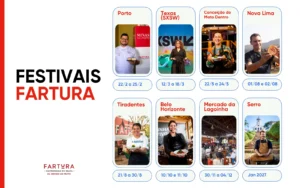 Festivais Fartura promovendo gastronomia, cultura e turismo em diversas cidades brasileiras.