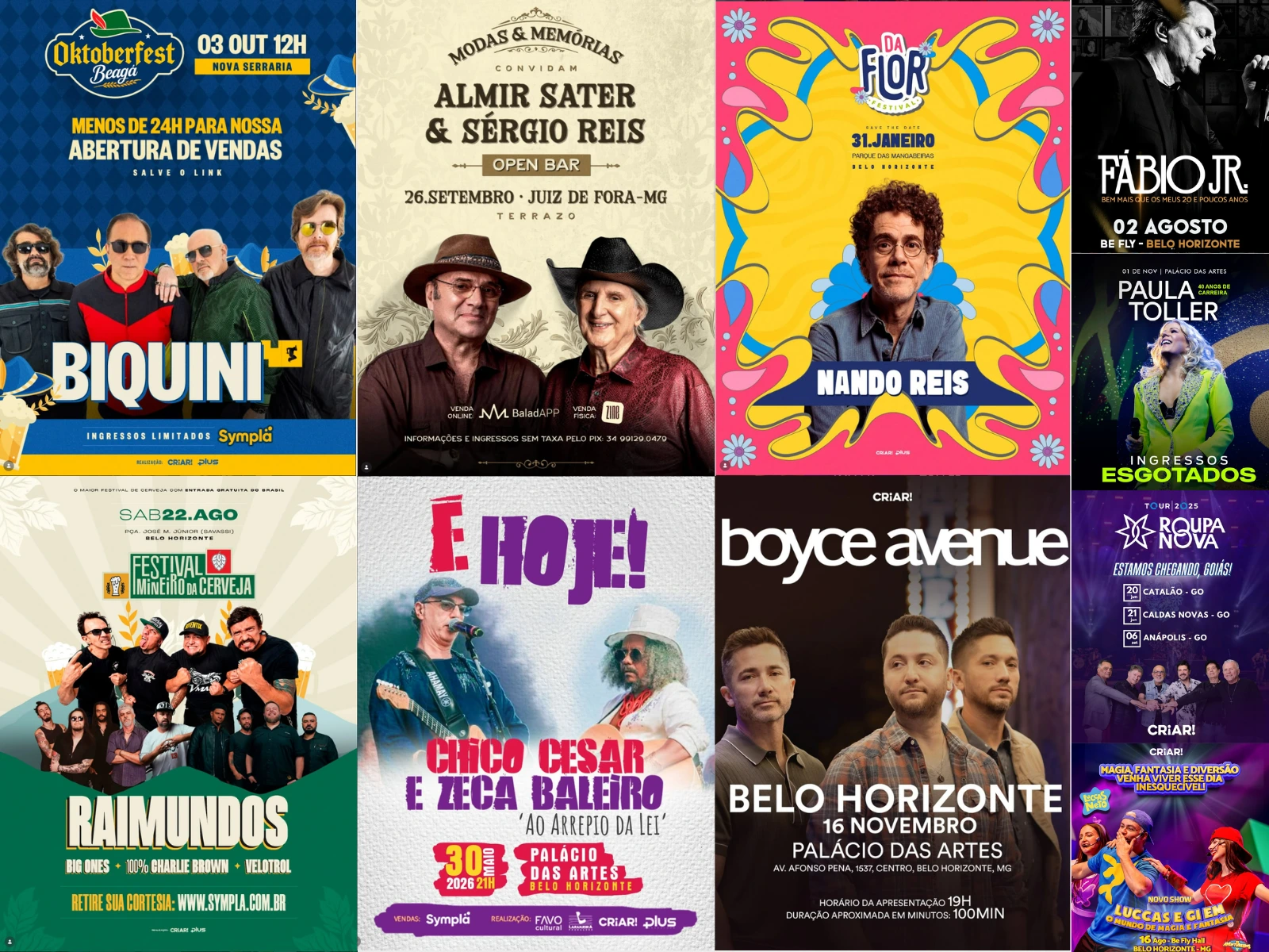 Produtora Criar produz grandes shows e eventos com experiência e alcance de público